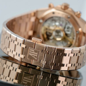 Đồng Hồ Audemars Piguet Mặt Đen Replica 11 Royal Oak Chronograph 26240 Mạ Vàng Hồng Nhà Máy APS 41mm (2)