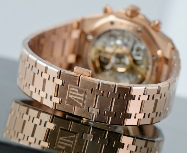 Đồng Hồ Audemars Piguet Mặt Đen Replica 11 Royal Oak Chronograph 26240 Mạ Vàng Hồng Nhà Máy APS 41mm (2)