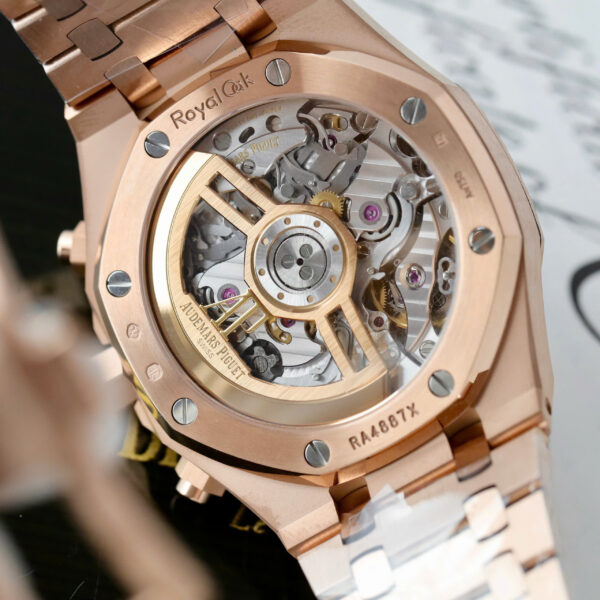 Đồng Hồ Audemars Piguet Mặt Đen Replica 11 Royal Oak Chronograph 26240 Mạ Vàng Hồng Nhà Máy APS 41mm (2)