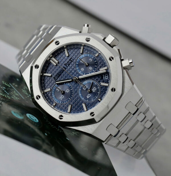Đồng hồ Audemars Piguet Rep 11 Royal Oak 26240ST mặt xanh blue máy mỏng chuẩn auth 41mm (2)