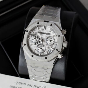 Đồng hồ Audemars Piguet Rep 11 Royal Oak Chronograph 26240 mặt trắng dây kim loại nhà máy APS 41mm (2)