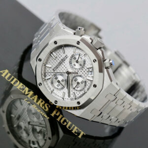 Đồng hồ Audemars Piguet Rep 11 Royal Oak Chronograph 26240 mặt trắng dây kim loại nhà máy APS 41mm (2)