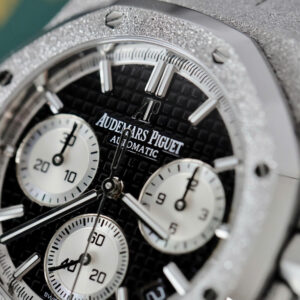 Đồng hồ Audemars Piguet Rep 11 Royal Oak Chronograph Frosted Gold 26240 mặt đen dây kim loại xưởng APS 41mm (2)