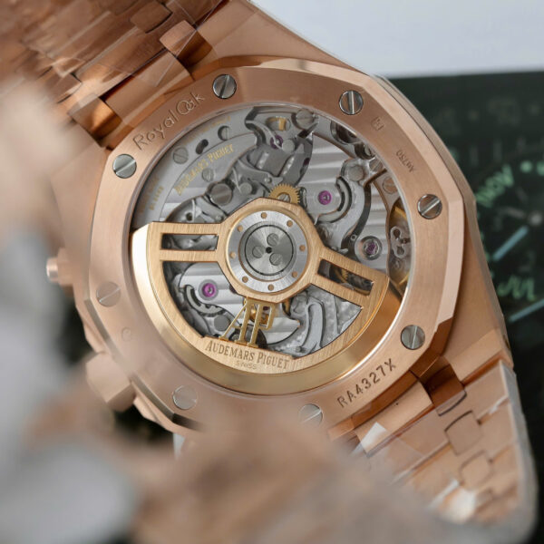 Đồng hồ Audemars Piguet Royal Oak Chronograph 26240 mặt xanh blue mạ vàng hồng Rep cao cấp xưởng APS 41mm (2)