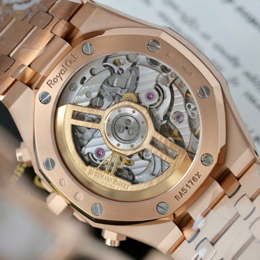 Đồng hồ Audemars Piguet mặt trắng Rep 11 Royal Oak Chronograph 26240 mạ vàng hồng xưởng APS 41mm (2)