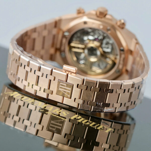 Đồng hồ Audemars Piguet mặt trắng Rep 11 Royal Oak Chronograph 26240 mạ vàng hồng xưởng APS 41mm (2)