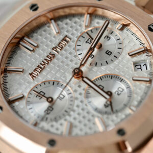 Đồng hồ Audemars Piguet mặt trắng Rep 11 Royal Oak Chronograph 26240 mạ vàng hồng xưởng APS 41mm (2)