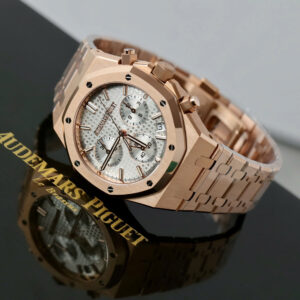 Đồng hồ Audemars Piguet mặt trắng Rep 11 Royal Oak Chronograph 26240 mạ vàng hồng xưởng APS 41mm (2)