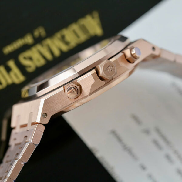 Đồng hồ Audemars Piguet mặt trắng Rep 11 Royal Oak Chronograph 26240 mạ vàng hồng xưởng APS 41mm (2)