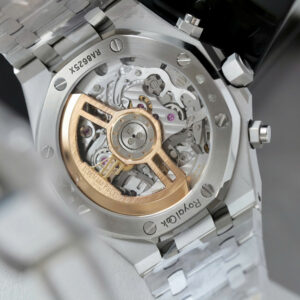Đồng hồ Audemars Piguet mặt xanh dương Replica 11 Royal Oak Chronograph Frosted Gold 26240 xưởng APS 41mm (1)
