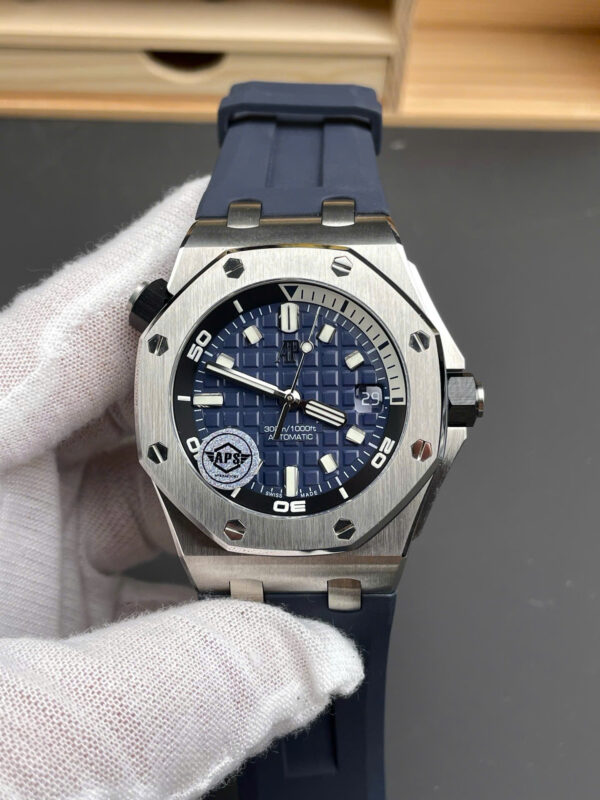 Đồng hồ Audemars Piguet nam rep 11 Royal Oak Offshore 15720ST màu xanh dương xưởng APS 42mm (2)