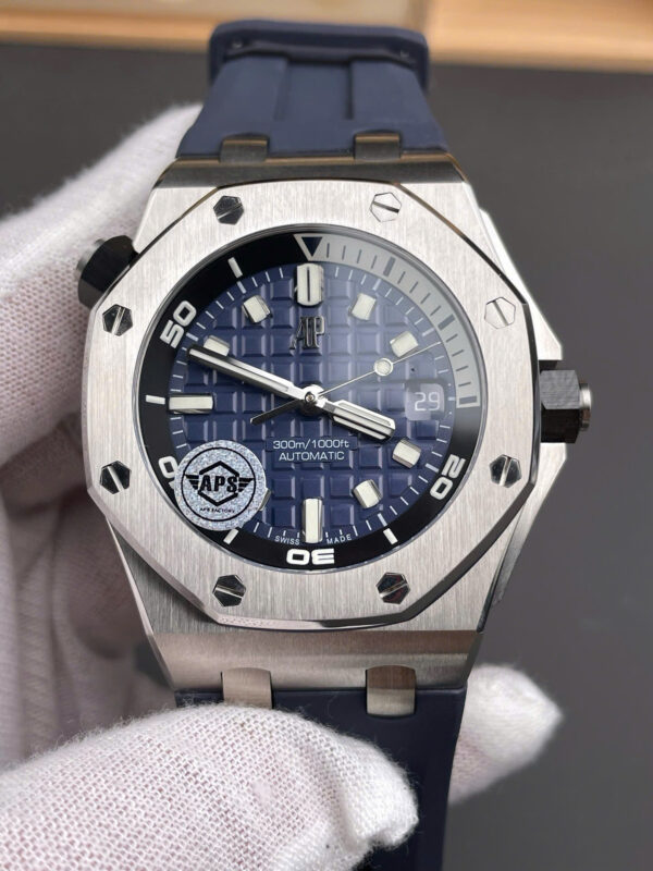 Đồng hồ Audemars Piguet nam rep 11 Royal Oak Offshore 15720ST màu xanh dương xưởng APS 42mm (9)