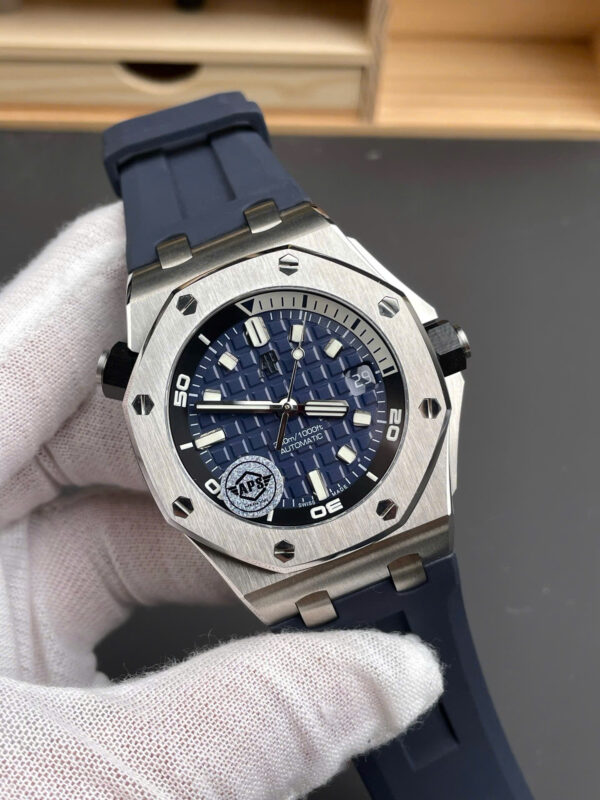 Đồng hồ Audemars Piguet nam rep 11 Royal Oak Offshore 15720ST màu xanh dương xưởng APS 42mm (2)