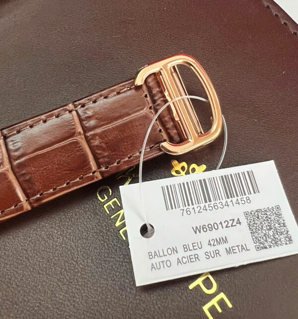 Đồng hồ Cartier Bleu De nam mặt nâu chocolate 2 bản dây da và dây kim loại fake 11 40mm