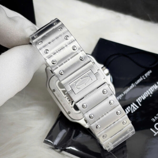 Đồng hồ Cartier Santos nam dây kim loại máy Pin nhật giả cơ giá rẻ 40mm