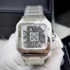 Đồng hồ Cartier Santos nam dây kim loại máy Pin nhật giả cơ giá rẻ 40mm