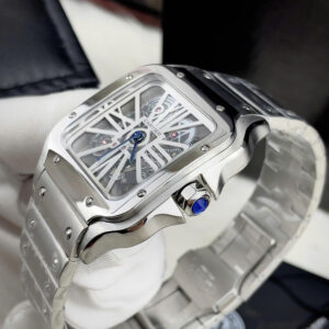 Đồng hồ Cartier Santos nam máy Pin nhật giả cơ giá rẻ fake cao cấp 40mm
