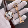 Đồng hồ Cartier nữ dây da máy cơ Automatic Ballon Bleu De WJBB0040 màu nâu xưởng AF 33mm (6)