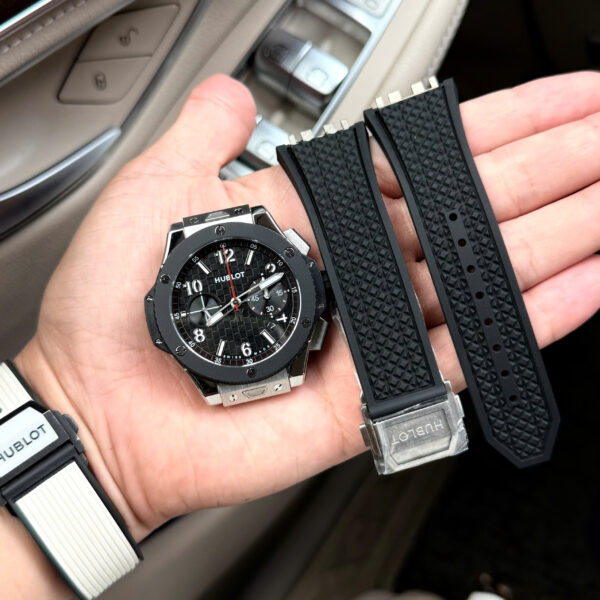 Đồng hồ Hublot nam Rep 11 Big Bang 20th Anniversary Titanium viền gốm đen xưởng BBA 43mm (2)