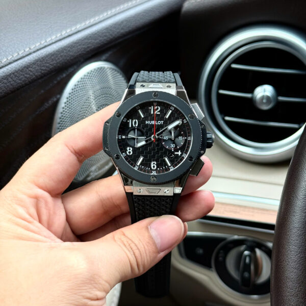 Đồng hồ Hublot nam Rep 11 Big Bang 20th Anniversary Titanium viền gốm đen xưởng BBA 43mm (2)