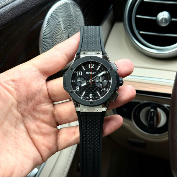 Đồng hồ Hublot nam Rep 11 Big Bang 20th Anniversary Titanium viền gốm đen xưởng BBA 43mm (2)