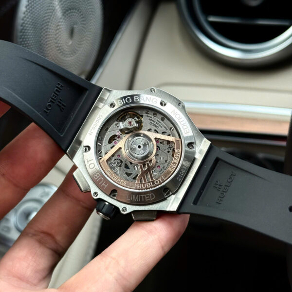 Đồng hồ Hublot nam Rep 11 Big Bang 20th Anniversary Titanium viền gốm đen xưởng BBA 43mm (2)
