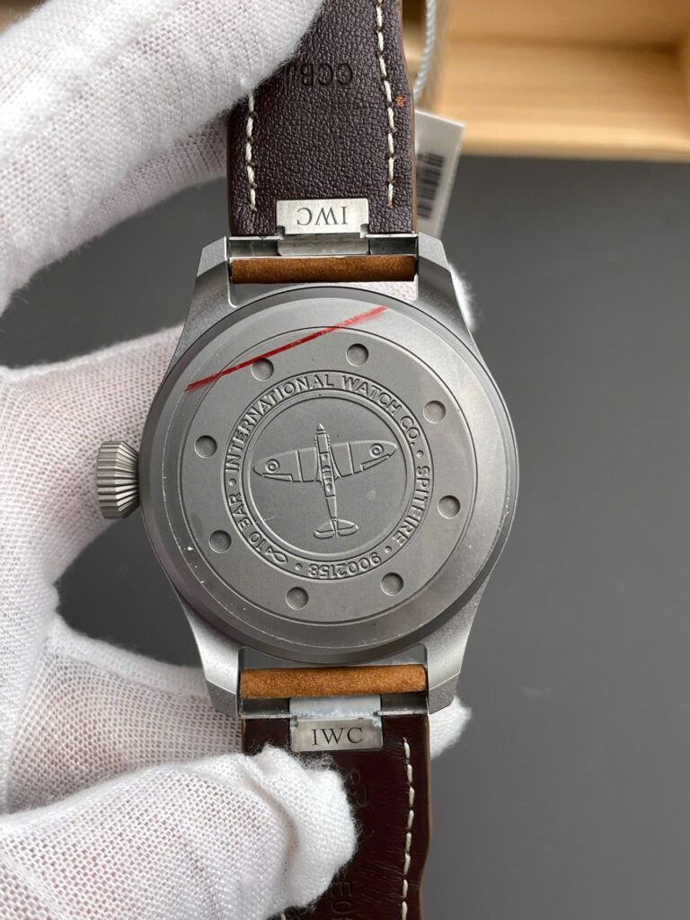 Đồng hồ IWC nam dây da màu nâu Big Pilot's Spitfire IW329701 Replica cao cấp nhất 43mm (9)
