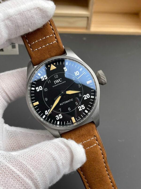 Đồng hồ IWC nam dây da màu nâu Big Pilot's Spitfire IW329701 Replica cao cấp nhất 43mm (9)