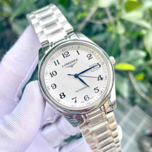 Đồng hồ Longines Master mặt trắng cọc số học trò máy ZF nhật fake 11 38.5mm