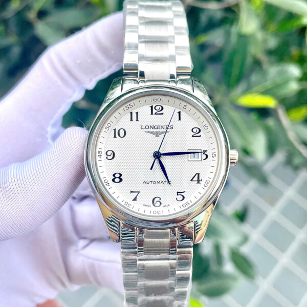 Đồng hồ Longines Master mặt trắng cọc số học trò máy ZF nhật fake 11 38.5mm