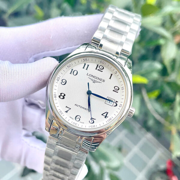 Đồng hồ Longines Master mặt trắng cọc số học trò máy ZF nhật fake 11 38.5mm