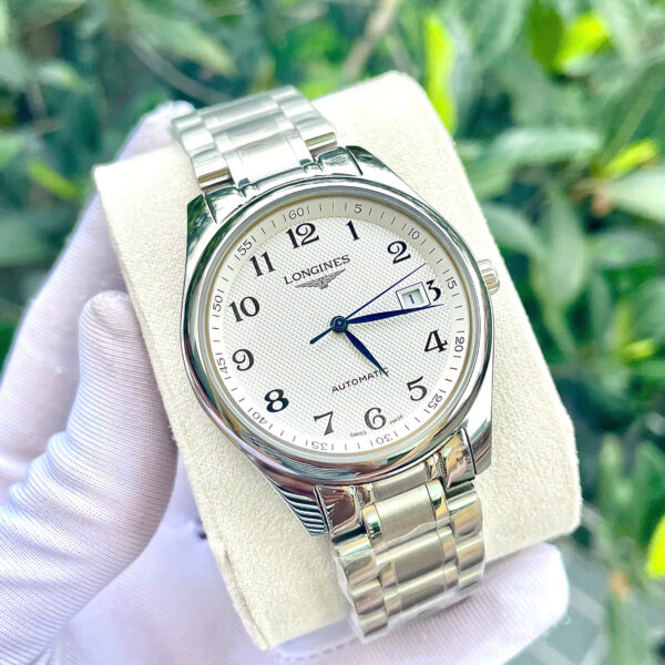 Đồng hồ Longines Master mặt trắng cọc số học trò máy ZF nhật fake 11 38.5mm