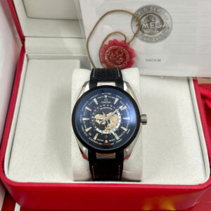 Đồng hồ Omega Seamaster Aqua Terra dây cao su đen máy cơ nhật giá rẻ 40mm