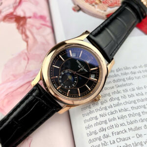Đồng hồ Patek Philippe 5205R nam rose gold máy cơ nhật Fake cao cấp 40mm