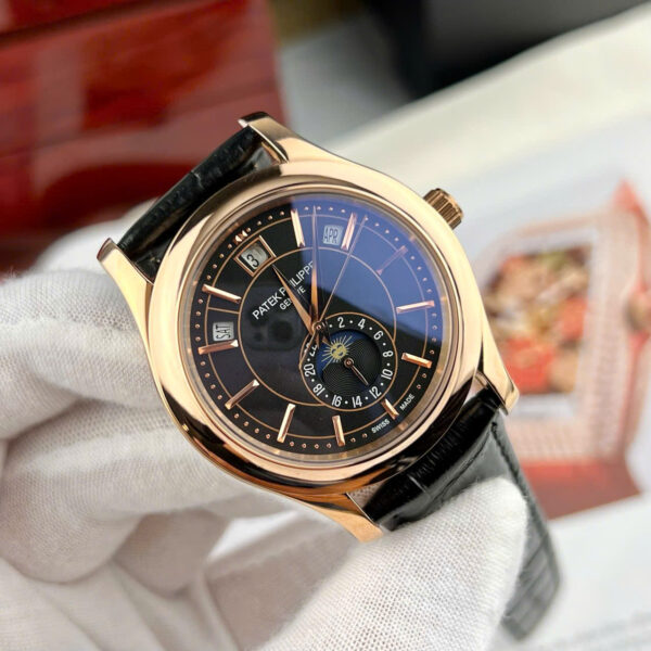Đồng hồ Patek Philippe 5205R nam rose gold máy cơ nhật Fake cao cấp 40mm