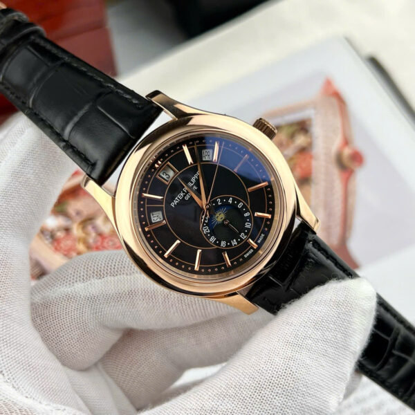Đồng hồ Patek Philippe 5205R nam rose gold máy cơ nhật Fake cao cấp 40mm