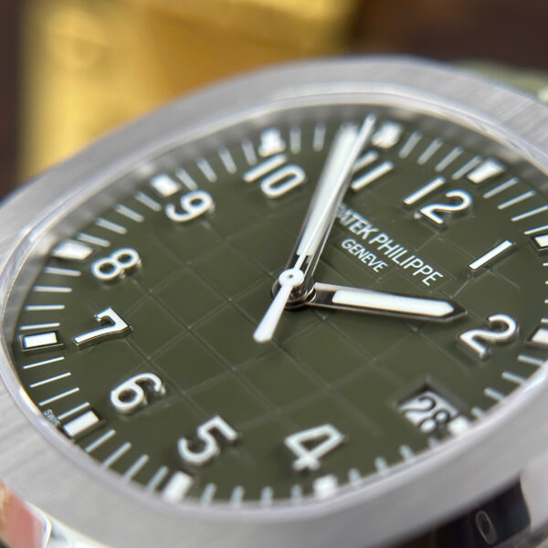 Đồng hồ Patek Philippe Aquanaut 5168 màu xanh quân đội tinh chỉnh full chi tiết chuẩn auth 42 (2)