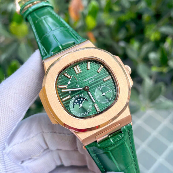 Đồng hồ Patek Philippe Nautilus 5712 king gold mặt xanh green fake cao cấp 40mm