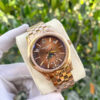Đồng hồ Patek philipe 5205R rose gold mặt chocolate máy cơ nhật rẻ fake cao cấp 40mm