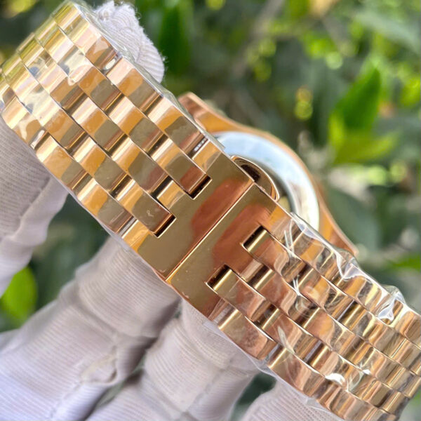 Đồng hồ Patek philipe 5205R rose gold mặt chocolate máy cơ nhật rẻ fake cao cấp 40mm