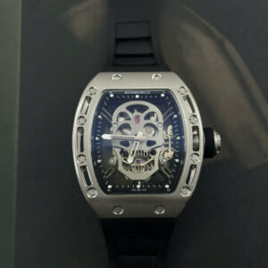 Đồng hồ Richard Mille RM052 Skull Replica 11 bộ chuyển động tourbillon dây cao su 43mm (1)