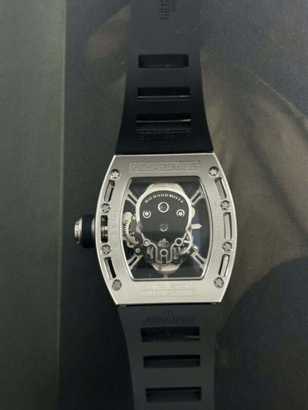 Đồng hồ Richard Mille RM052 Skull Replica 11 bộ chuyển động tourbillon dây cao su 43mm (1)