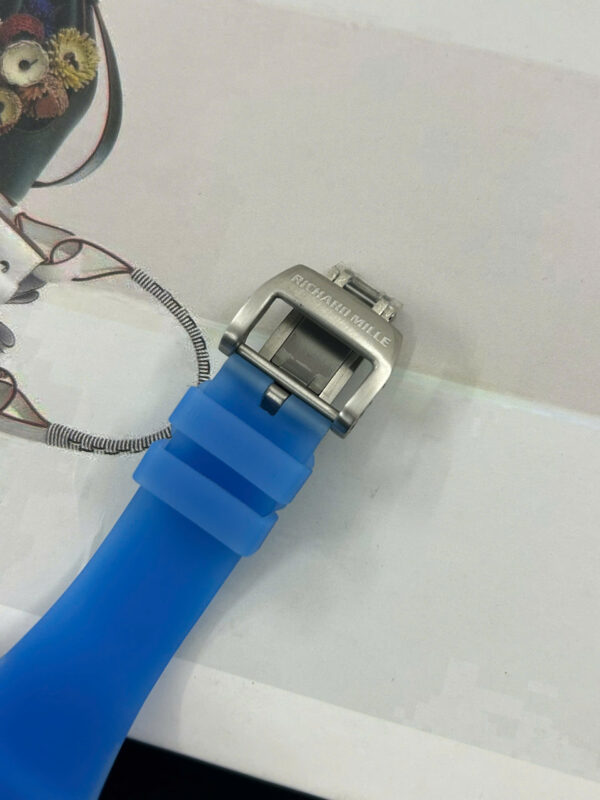 Đồng hồ Richard Mille RM12-01 Tourbillon Rep 11 vỏ sapphire xanh blue dây cao su 44mm (2)