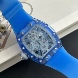 Đồng hồ Richard Mille RM12-01 Tourbillon Rep 11 vỏ sapphire xanh blue dây cao su 44mm (2)