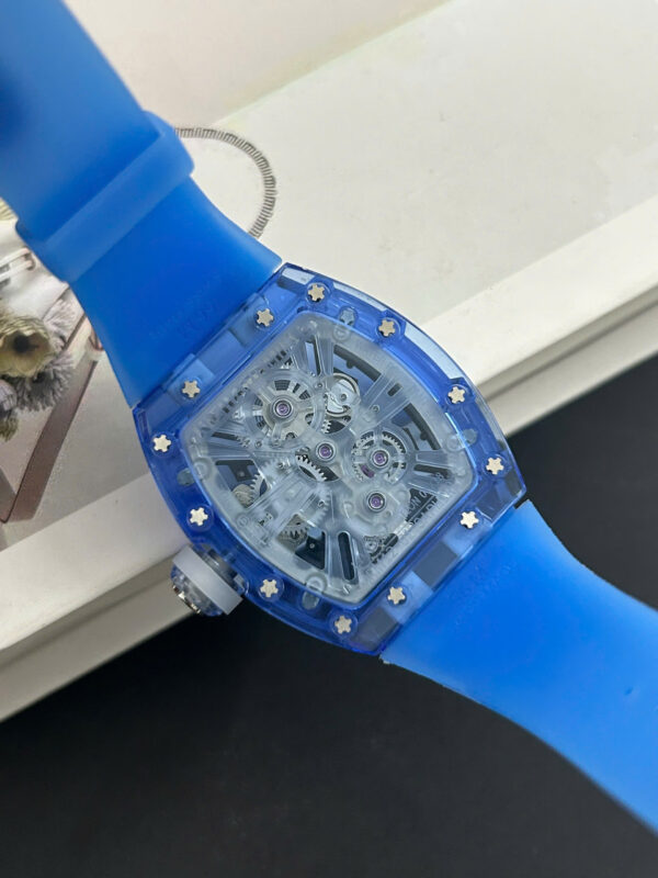 Đồng hồ Richard Mille RM12-01 Tourbillon Rep 11 vỏ sapphire xanh blue dây cao su 44mm (2)
