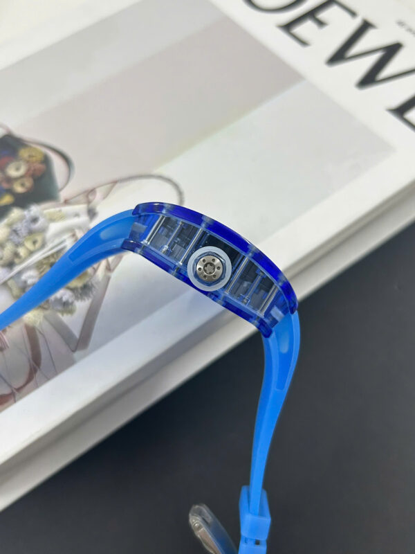 Đồng hồ Richard Mille RM12-01 Tourbillon Rep 11 vỏ sapphire xanh blue dây cao su 44mm (2)