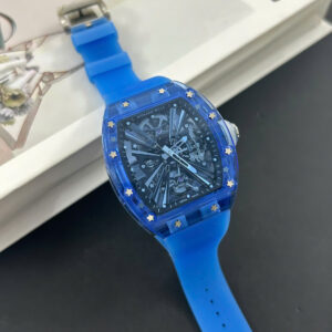 Đồng hồ Richard Mille RM12-01 Tourbillon Rep 11 vỏ sapphire xanh blue dây cao su 44mm (2)