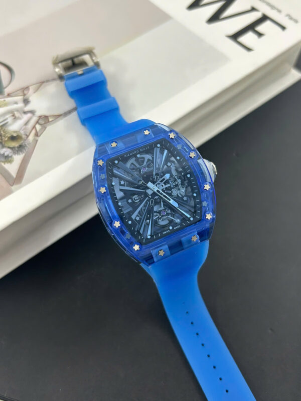 Đồng hồ Richard Mille RM12-01 Tourbillon Rep 11 vỏ sapphire xanh blue dây cao su 44mm (2)
