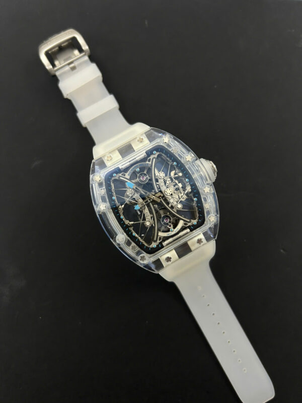 Đồng hồ Richard Mille RM53-02 Rep 11 bộ máy tourbillon vỏ sapphire trắng 43mm (2)