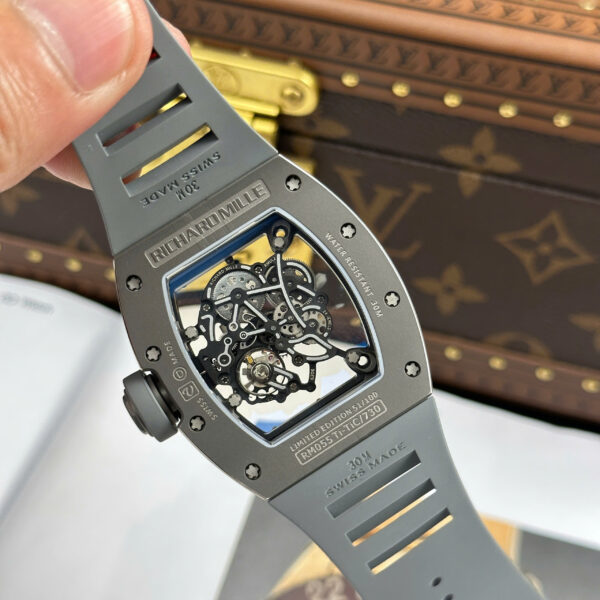 Đồng hồ Richard Mille Replica 11 RM055 Bubba Watson vỏ gốm màu xám xưởng ZF 42.7×49 (2)